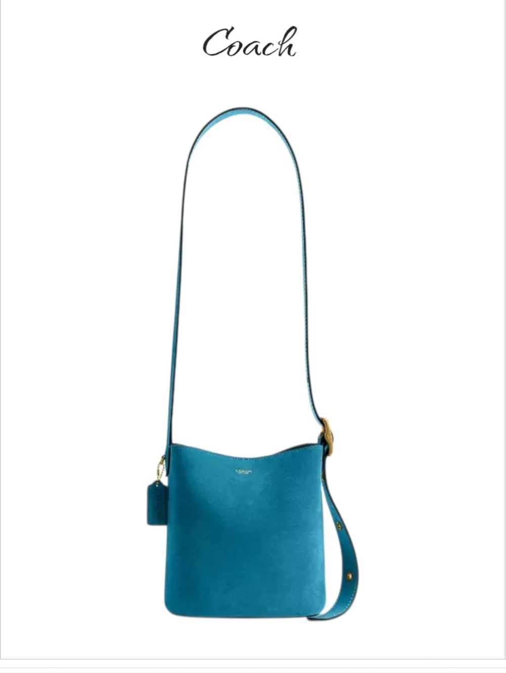 NWT Coach Bleecker 21 Leather Suede Shoulder Bucket Bag